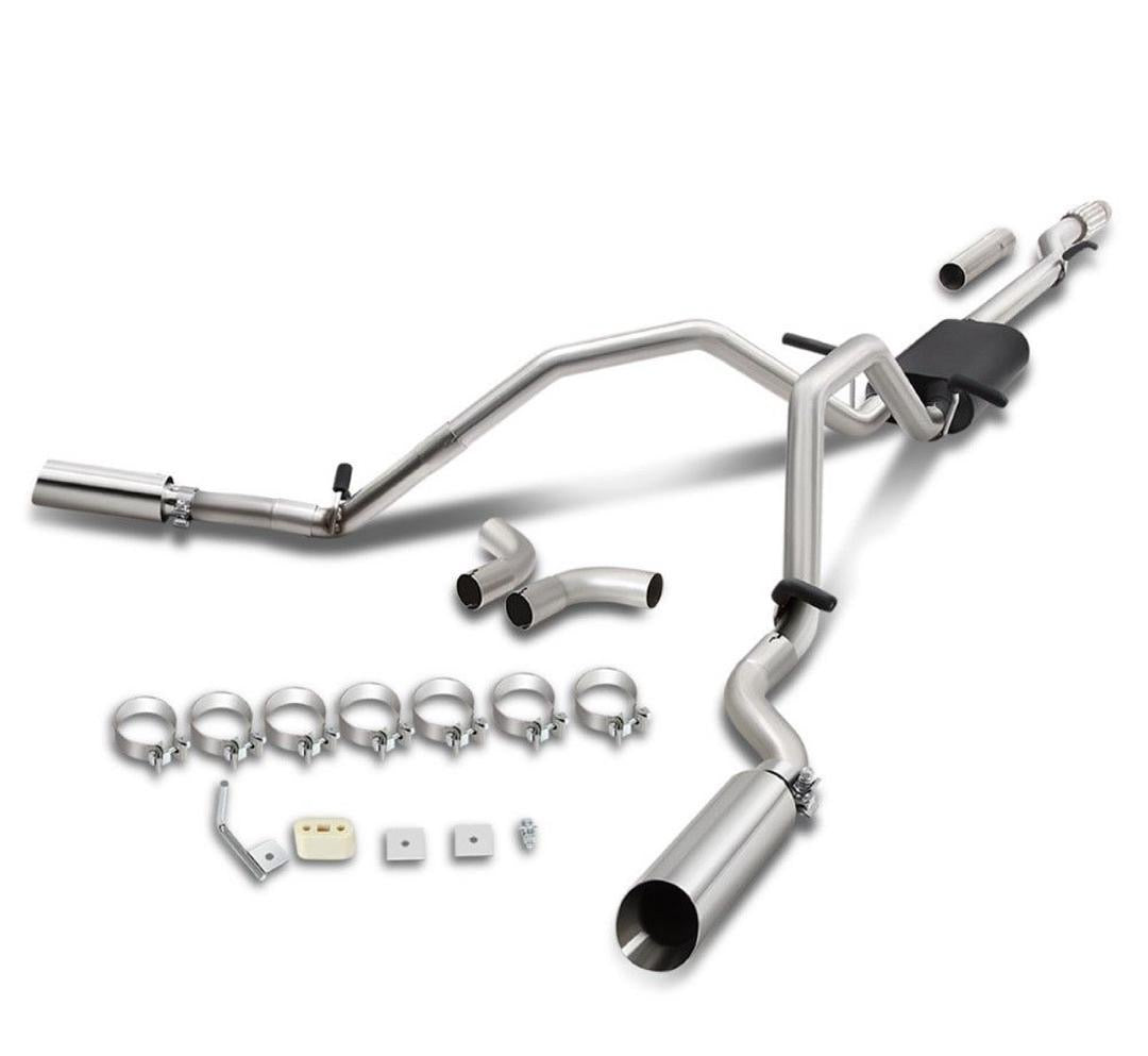 14-19 CHEVY SILVERADO / GMC SIERRA 1500 4.3L 5.3L DUAL EXIT CATBACK EXHAUST W/TIP