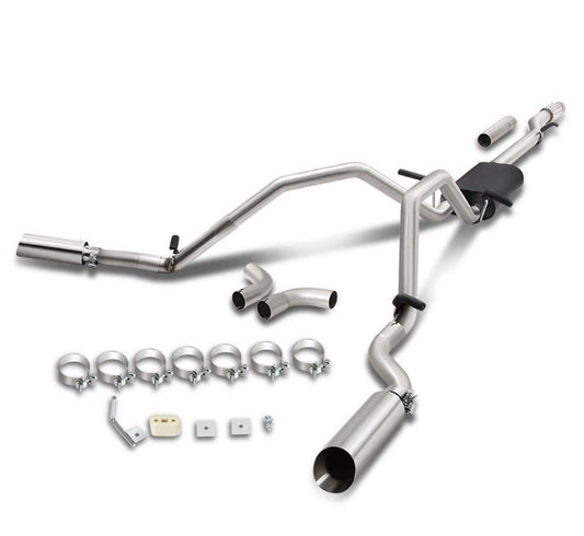 14-19 CHEVY SILVERADO / GMC SIERRA 1500 4.3L 5.3L DUAL EXIT CATBACK EXHAUST W/TIP