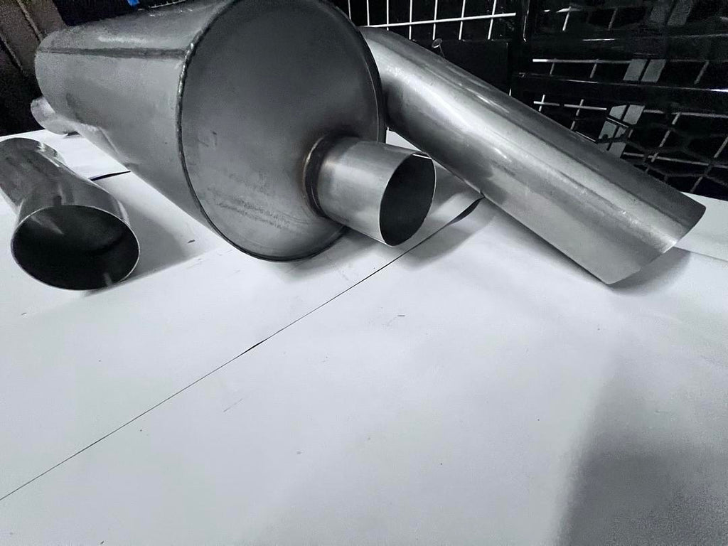 STAINLESS STEEL AXLE BACK DUAL MUFFLER EXHAUST SYSTEM FOR 09-18 RAM 1500 4.7L 5.7L V8 / -22 RAM 1500 CLASSIC 4.7L 5.7L V8]