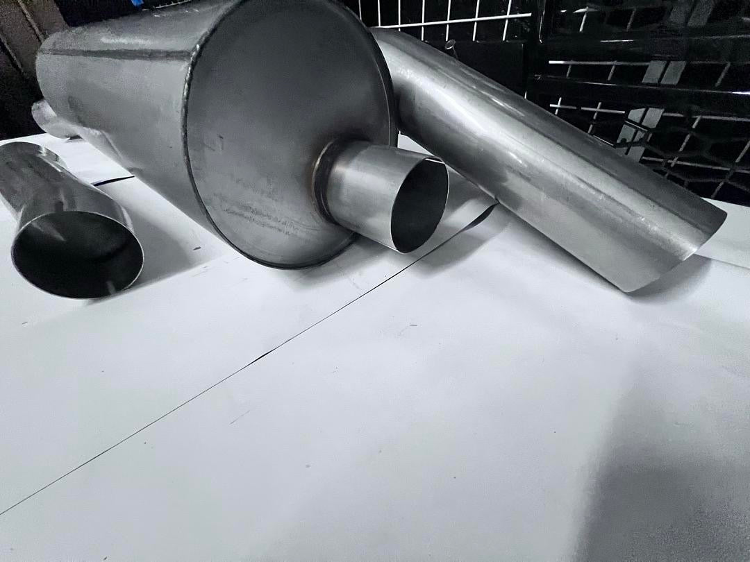 STAINLESS STEEL AXLE BACK DUAL MUFFLER EXHAUST SYSTEM FOR 09-18 RAM 1500 4.7L 5.7L V8 / -22 RAM 1500 CLASSIC 4.7L 5.7L V8]