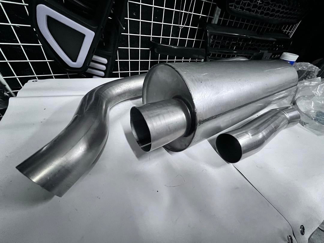 STAINLESS STEEL AXLE BACK DUAL MUFFLER EXHAUST SYSTEM FOR 09-18 RAM 1500 4.7L 5.7L V8 / -22 RAM 1500 CLASSIC 4.7L 5.7L V8]