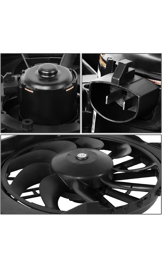 FRONT COOLING RADIATOR FAN ASSEMBLY TEMPO 1992-1993, TOPAZ 1992-1993, SINGLE FAN