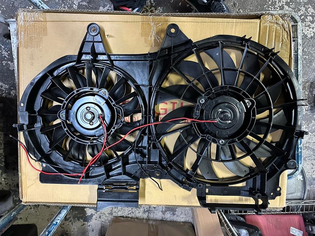 AUDI A4 2002-2008 1. 8T 2. 0T FACTORY STYLE RADIATOR COOLING FAN ASSEMBLY REPLACEMENT