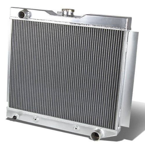 RA-CHARGER74-3 74 DODGE CHALLENGER 50-54 CHEVY BEL AIR / 53-54 CORVETTE 3-ROW FULL ALUMINUM RADIATOR