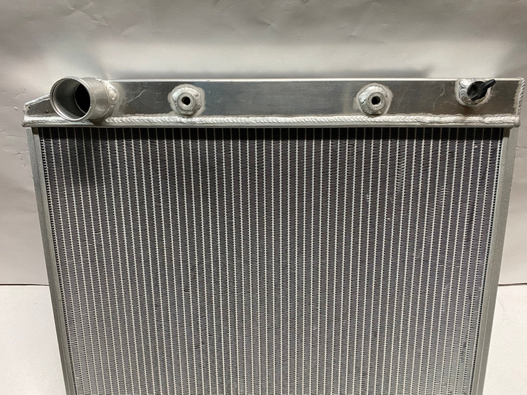 RA-CHARGER74-3 74 DODGE CHALLENGER 50-54 CHEVY BEL AIR / 53-54 CORVETTE 3-ROW FULL ALUMINUM RADIATOR