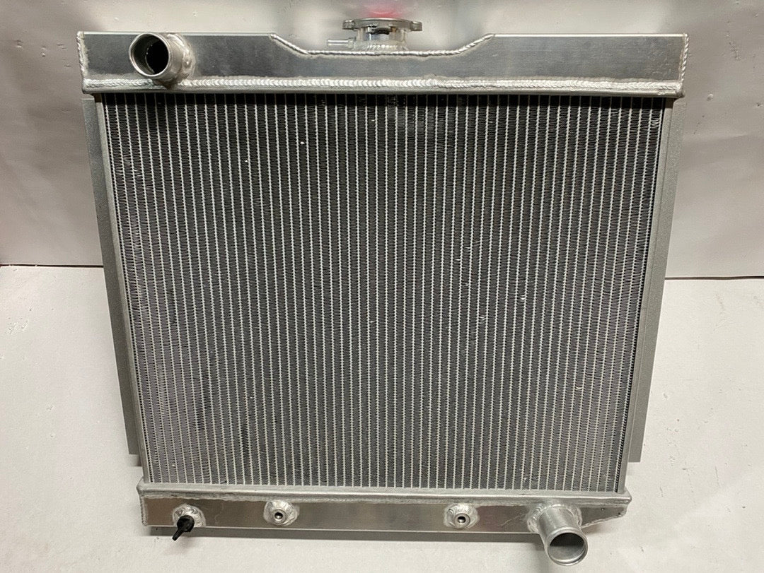 RA-CHARGER74-3 74 DODGE CHALLENGER 50-54 CHEVY BEL AIR / 53-54 CORVETTE 3-ROW FULL ALUMINUM RADIATOR