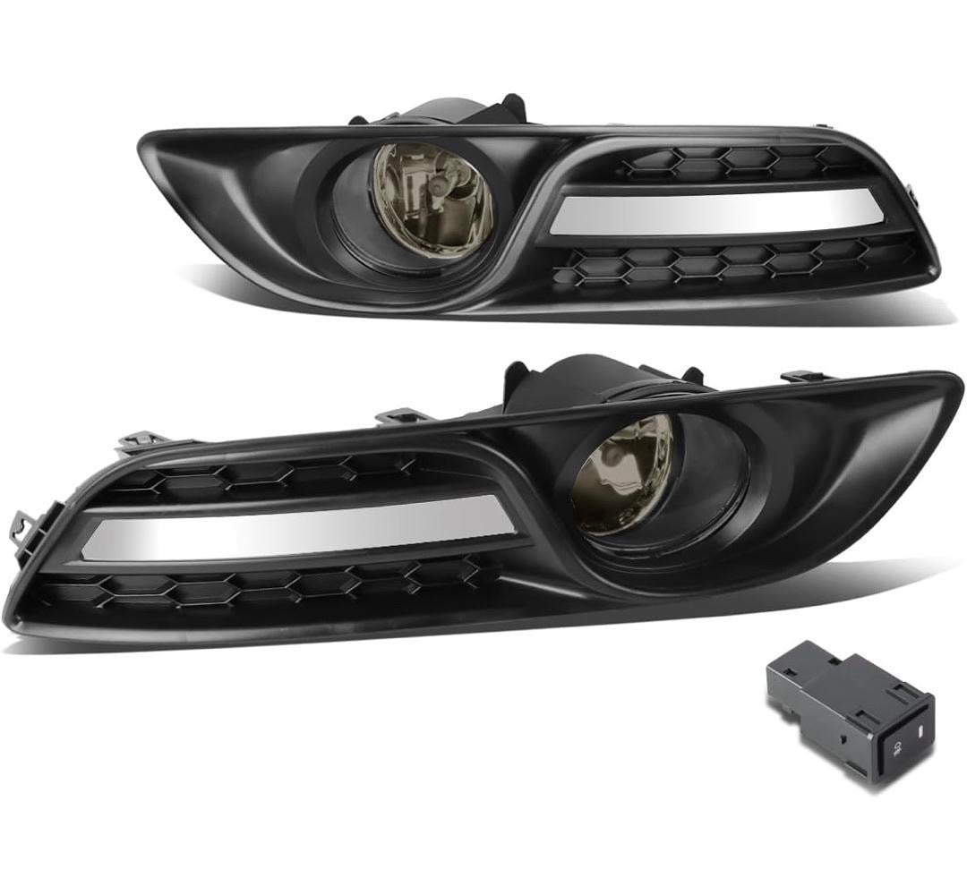 SMOKED FOG LIGHTS WITH SWITCH ENHANCE VISIBILITY FOR 13-16 NISSAN SENTRA