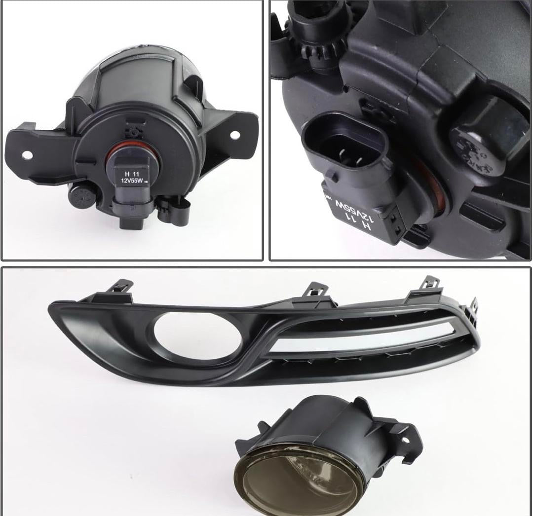 SMOKED FOG LIGHTS WITH SWITCH ENHANCE VISIBILITY FOR 13-16 NISSAN SENTRA