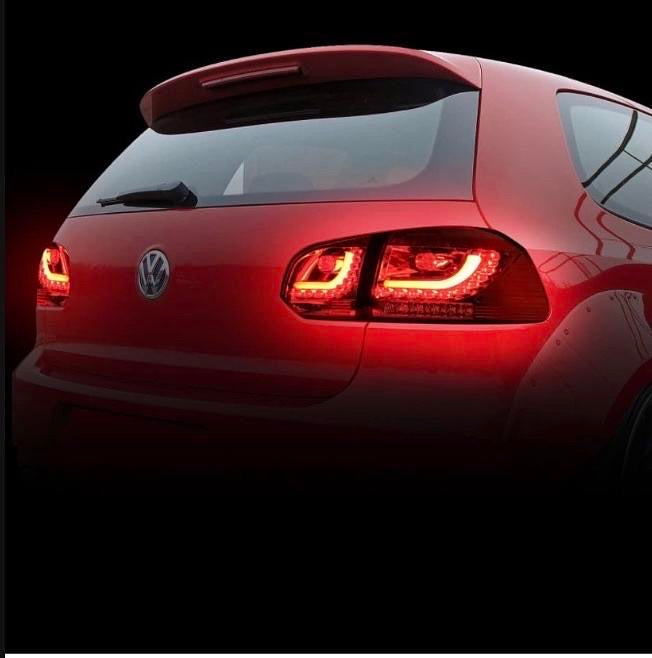 10-14 VOLKSWAGEN GOLF HATCHBACK LED SMOKED RED 4 PIECE TAILLIGHT SET