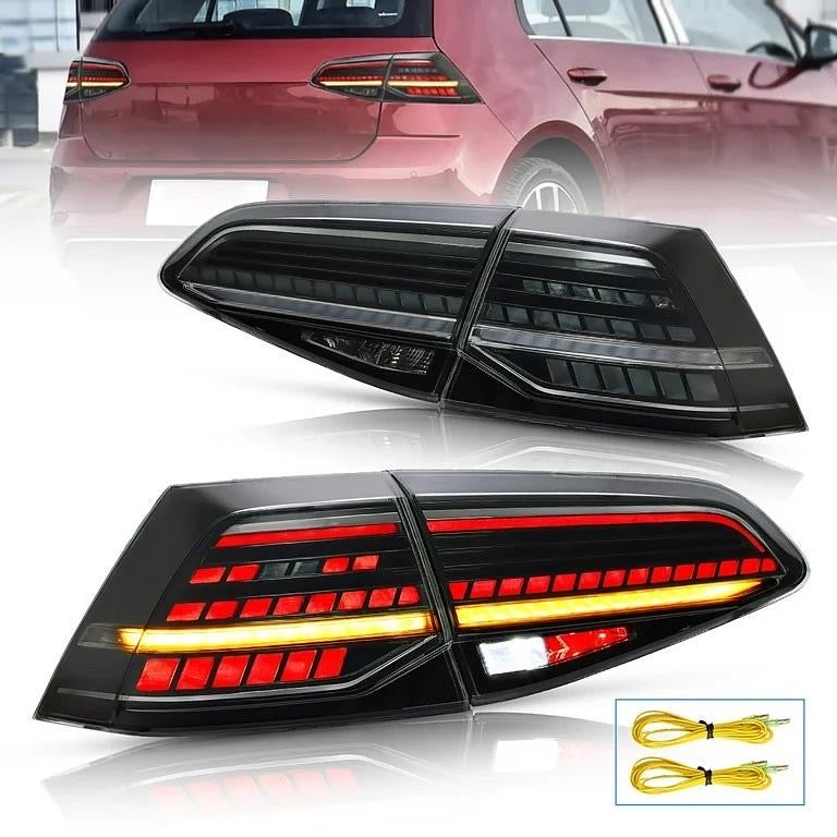 13-17 GOLF 7 MK7 MK7.5 SMOKE LED 4PCS TAILLIGHTS VLAND