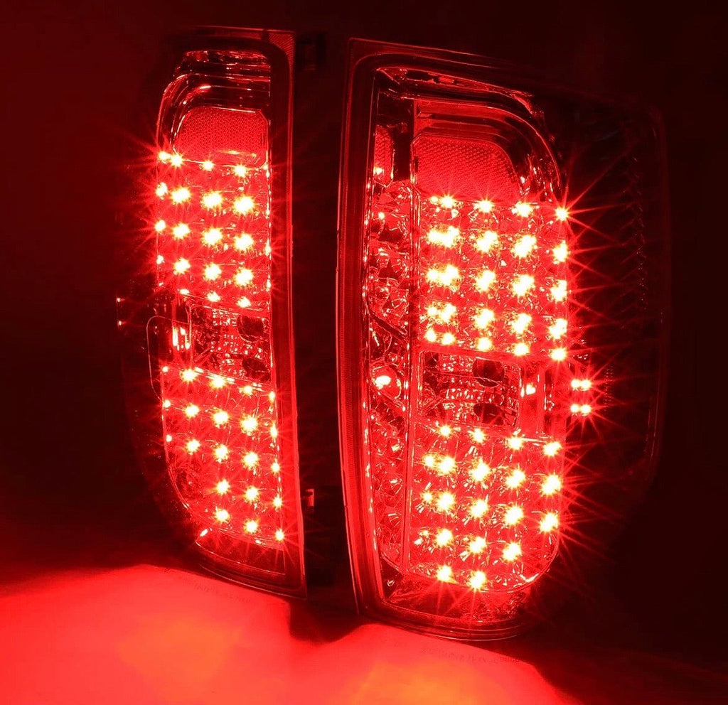 14-18 TOYOTA TUNDRA PAIR FULL LED TAIL LIGHT CHROME SMOKED