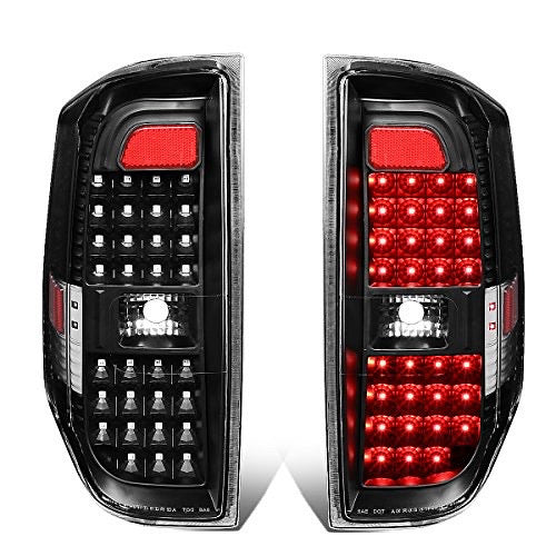 14-18 TOYOTA TUNDRA LED BLACK/ CLEAR TAIL LIGHTS