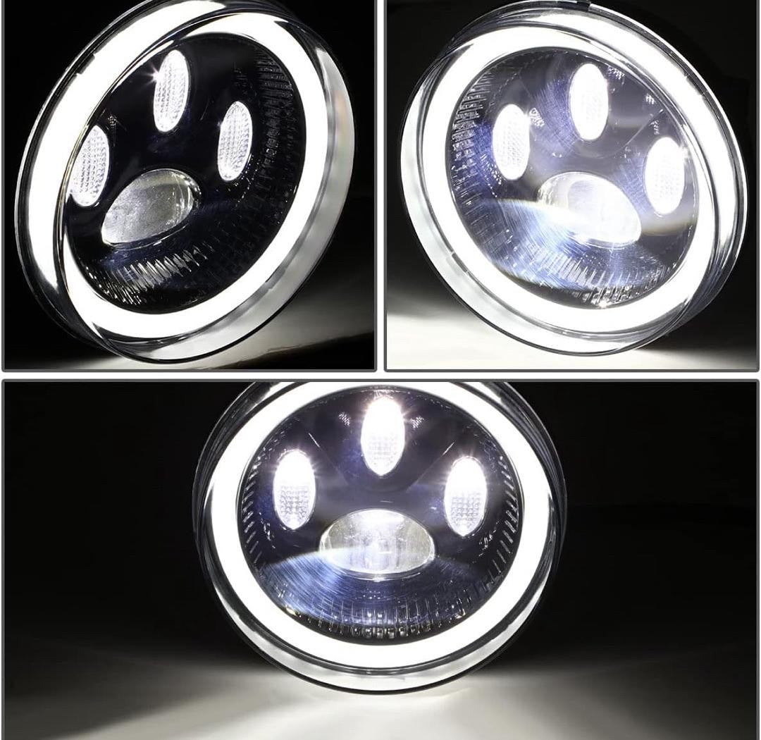 PAIR OF FULL LED FOG LIGHTS COMPATIBLE WITH 07-13 SIERRA 1500/2007-2014 SIERRA 2500 3500,CLEAR LENS,WITH SWITCH & WIRING HARNESS FL-ZTL-370-SM