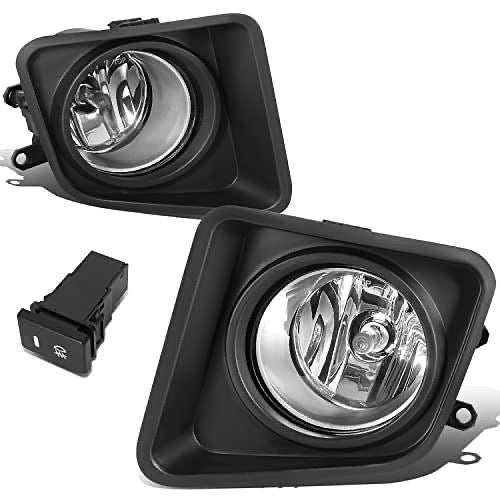 CHROME HOUSING CLEAR LENS FOG LIGHT W/SWITCH COMPATIBLE WITH 2014-2021 TUNDRA, DRIVER & PASSENGER SIDE FL-ZTL-362-CH