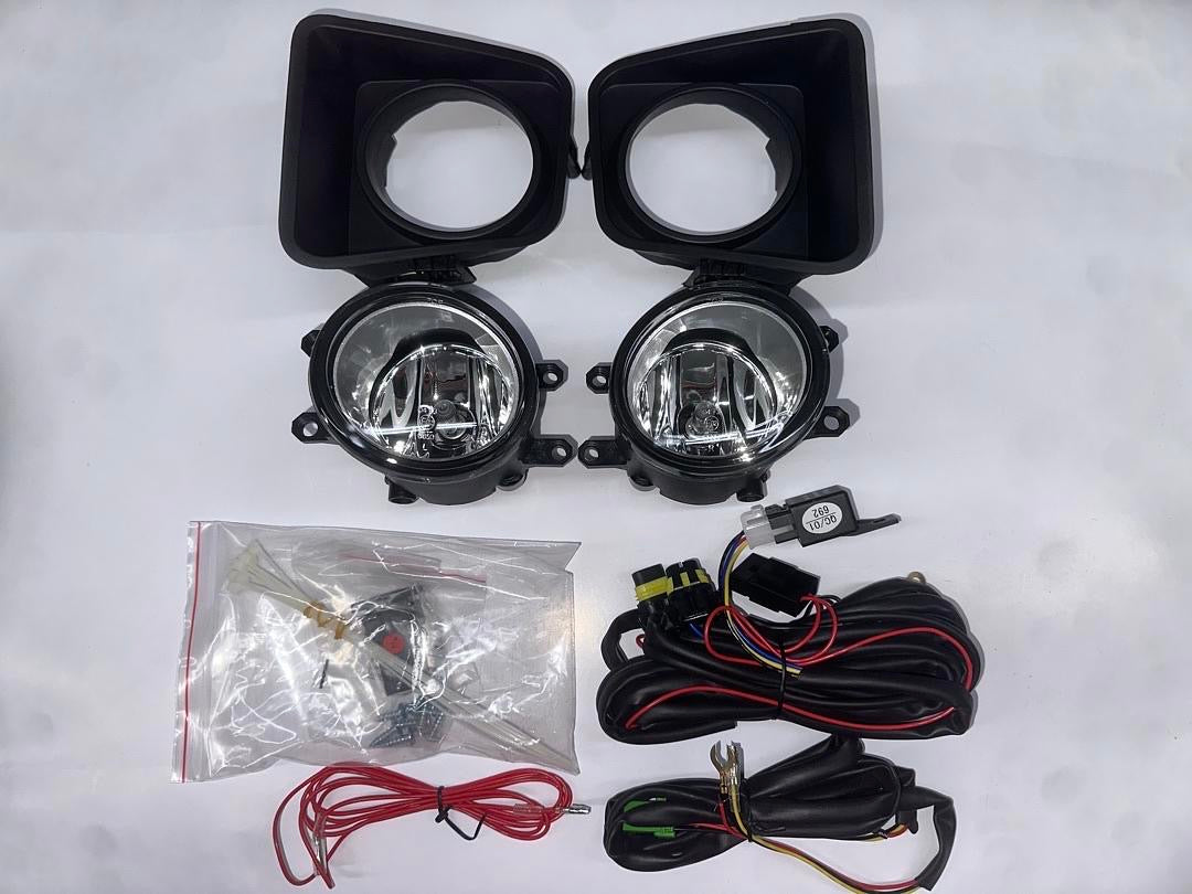 CHROME HOUSING CLEAR LENS FOG LIGHT W/SWITCH COMPATIBLE WITH 2014-2021 TUNDRA, DRIVER & PASSENGER SIDE FL-ZTL-362-CH