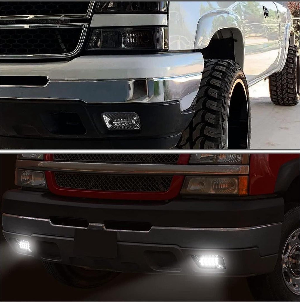 PAIR OF FOG LIGHTS COMPATIBLE WITH 03-07 SILVERADO 1500 2500HD 3500 / CLASSIC / 02-06 AVALANCHE FL-ZTL-339-CH