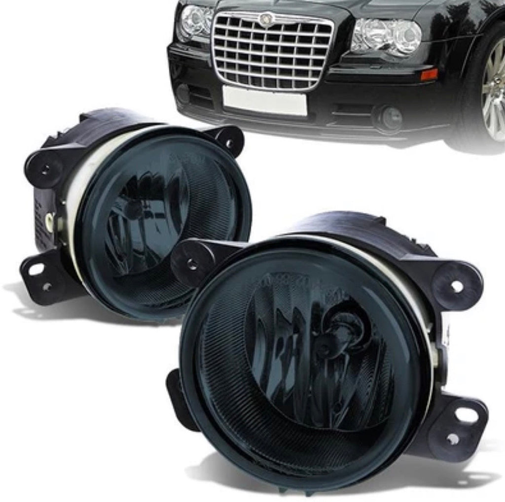 05–10 CHRYSLER 300 C SRT8 07-18 JEEP WRANGLER JK SMOKED LENS FOG LIGHTS FL-NS002-SM
