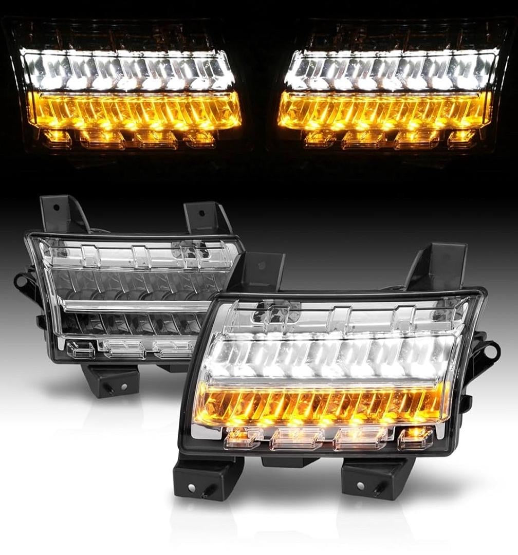 18-20 JEEP WRANGLER JL SPORT FULL LED DRL SEQUENTIAL BUMPER LIGHTS TURN SIGNAL