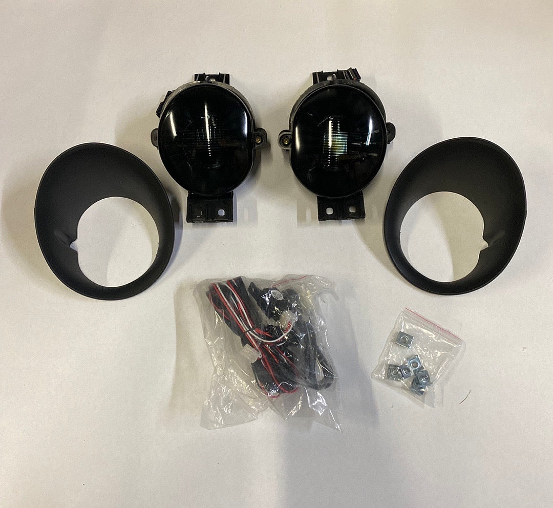 02-08 DODGE RAM SMOKE FRONT BUMPER AMBER FOG LIGHTS ENHANCE VISIBILITY FL-ZTL-282-SM