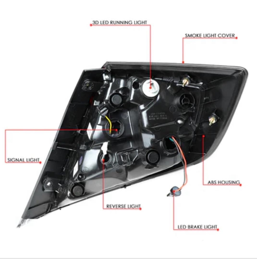 16-18 HONDA CIVIC SEDAN SMOKE LED 3D TAILLIGHTS