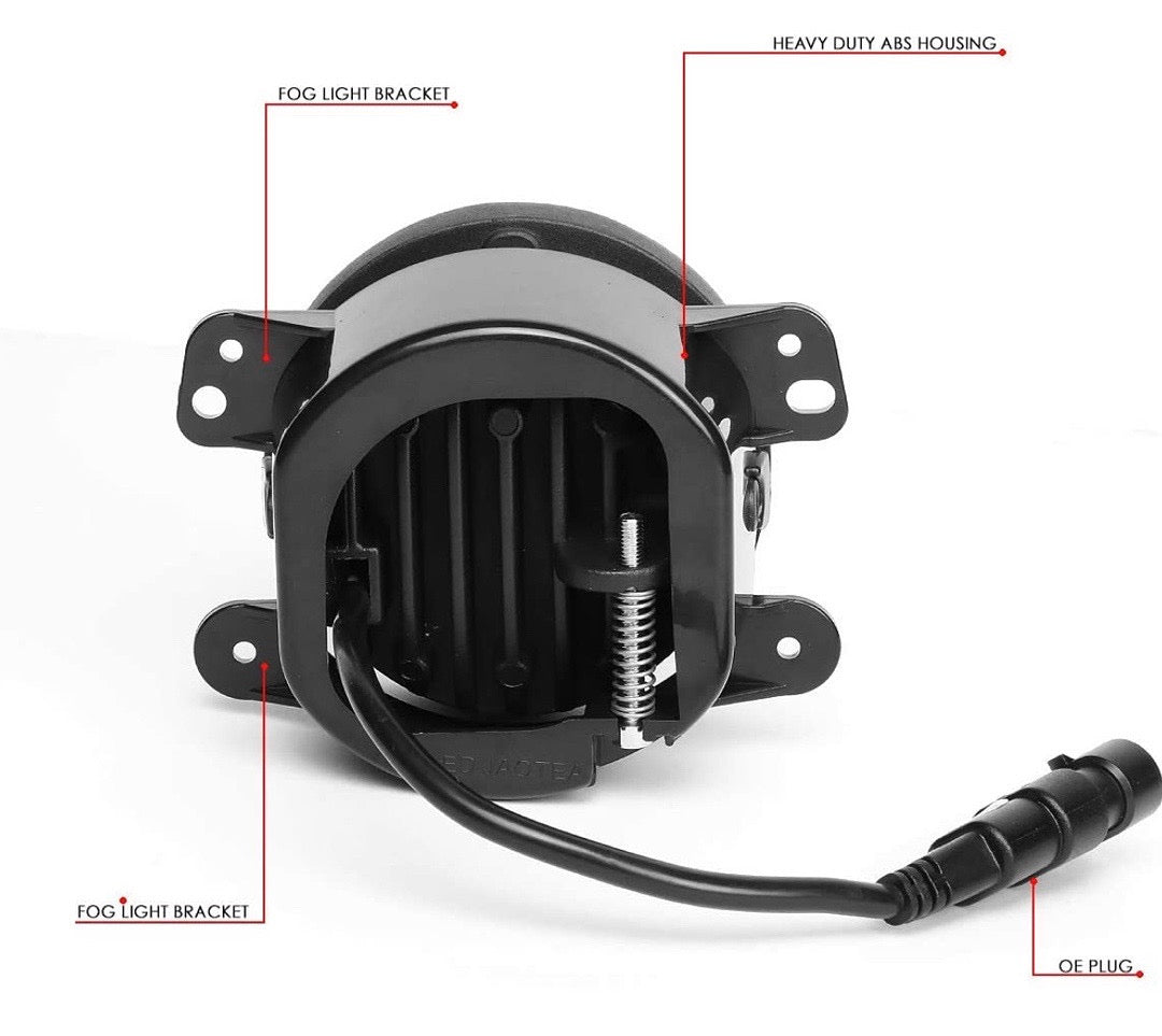 DODGE CHARGER, 2011-2014DODGE JOURNEY 2010-2019JEEP CHEROKEE 2014-2018JEEP GRAND CHEROKEE 2011-2013JEEP WRANGLER 2007-2017JEEP WRANGLER JK 2018 CHROME FOGLIGHT FL-ZTL-312-CH