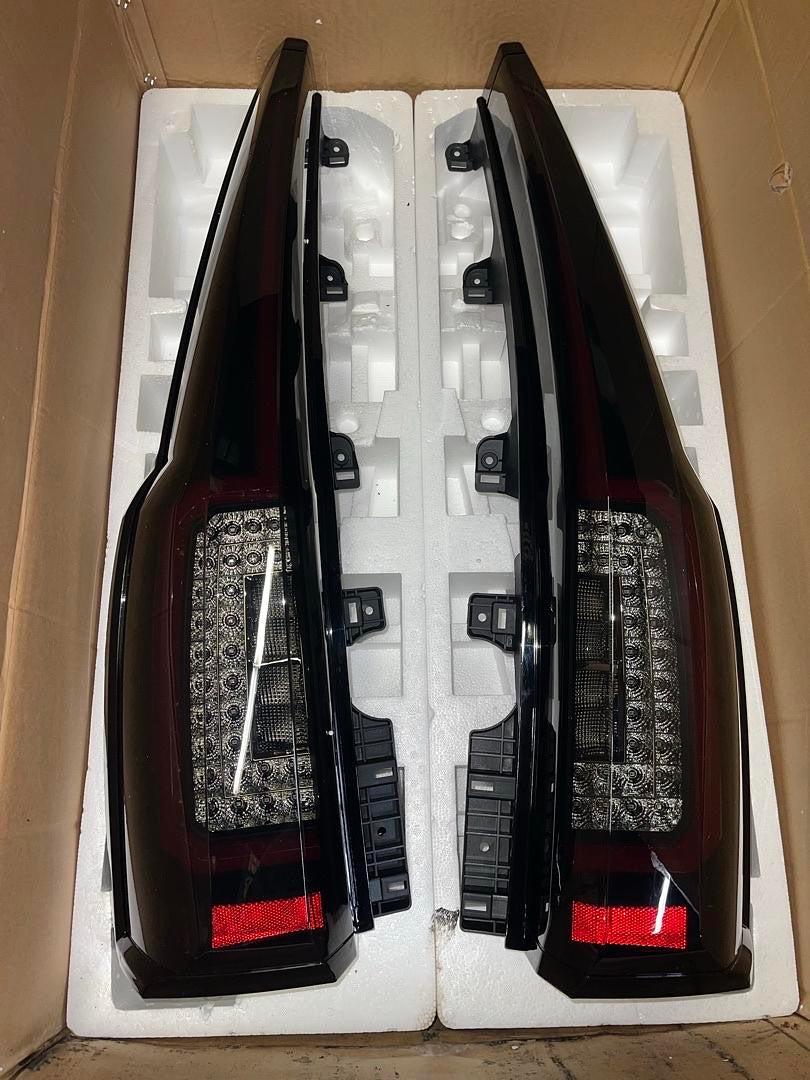 2015-2020 GMC YUKON XL LEFT AND RIGHT SIDES SMOKED GREY LENS MATTE BLACK COVER PROJECTOR TURN SIGNAL DRIVER & PASSENGER SIDES PLUG-AND-PLAY