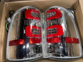 AS IS 07-13 GMC SIERRA LED RED CHROME HOUSING CLEAR TAILLIGHTS