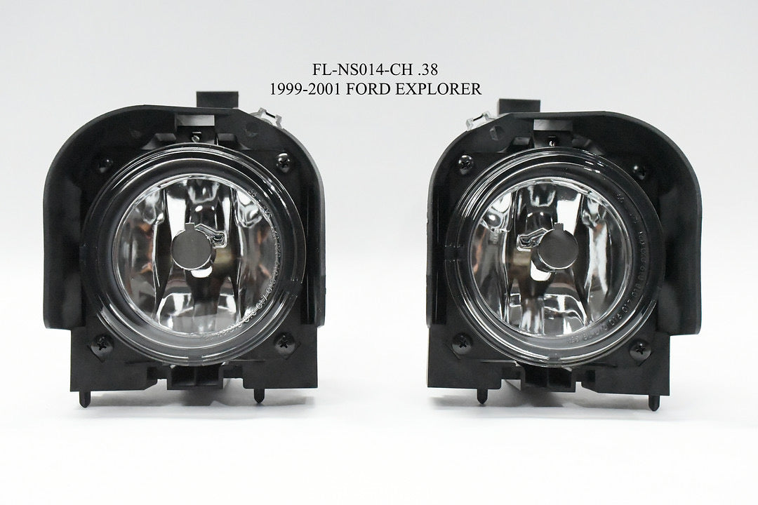 99-01 FORD EXPLORER FRONT BUMPER CHROME FOG LIGHTS ENHANCED VISIBILITY, PARACHOQUE DELANTERO LUZ ANTINIEBLA CROMADO FL-NS014-CH