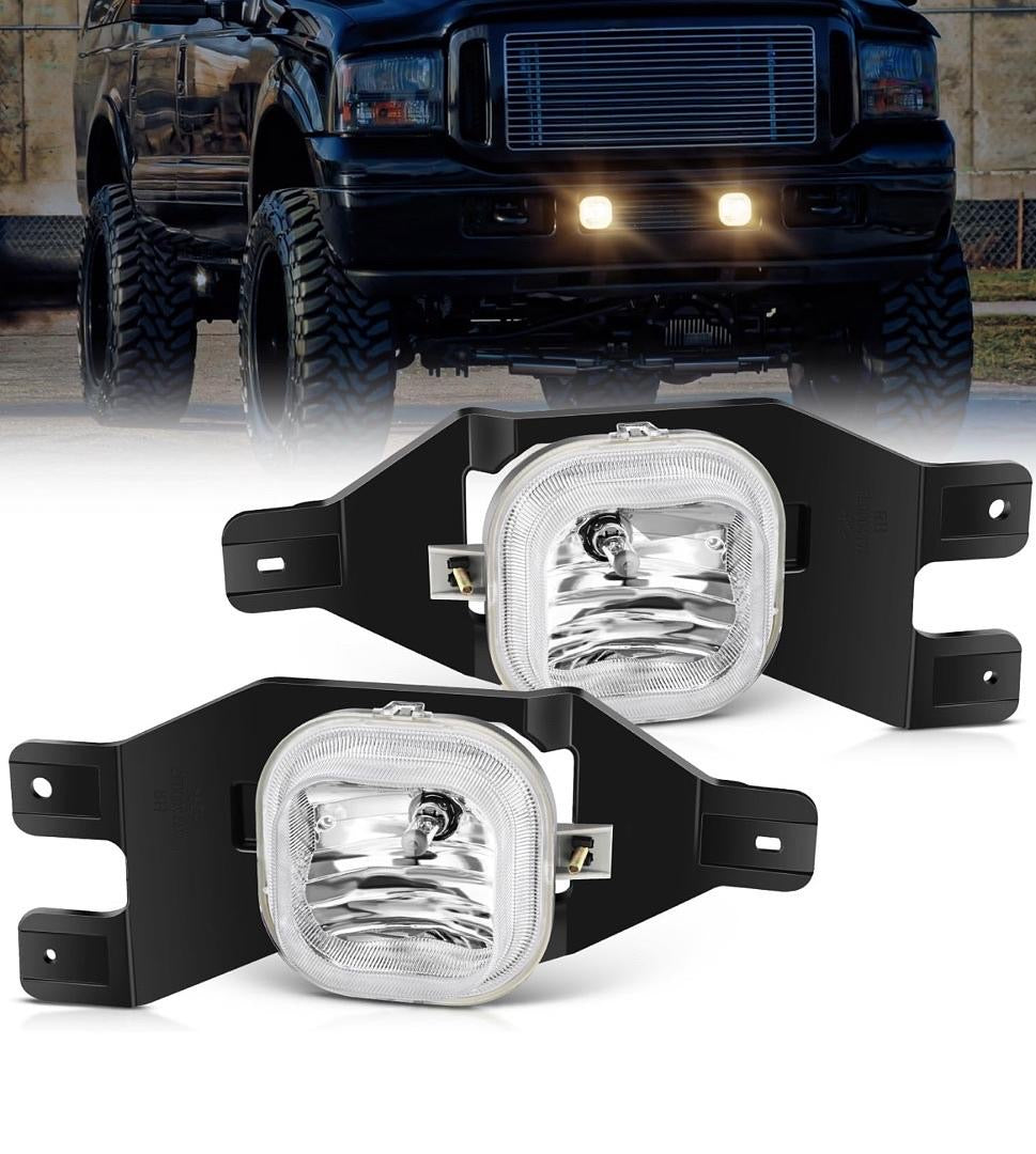 FRONT BUMPER FOG LIGHT DRIVER & PASSENGER SIDE ENHANCE VISIBILITY [COMPATIBLE WITH 99-04 FORD F250 350 450 SD / 01-04 EXCURSION] FL-T022-CH