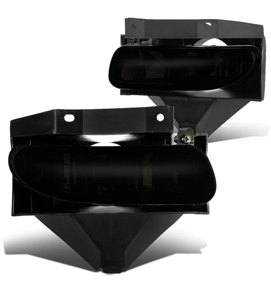 99-04 MUSTANG GT FRONT BUMPER FOG LIGHT BLACK SMOKE FL-ZTL-115-BK