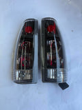 88-98 CHEVY C/K BLACK CLEAR TAILLIGHTS W/ BULBS