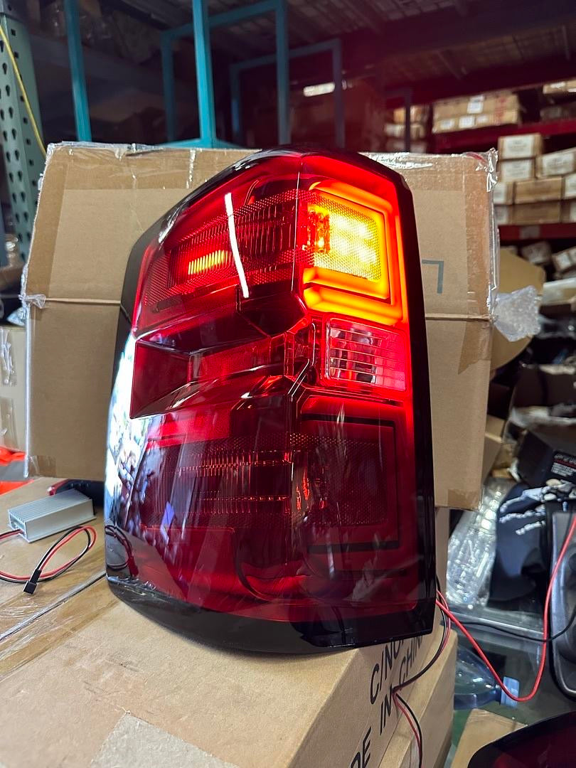 14-18 CHEVY SILVERADO 3D LED RED SMOKED TAIL LIGHTS