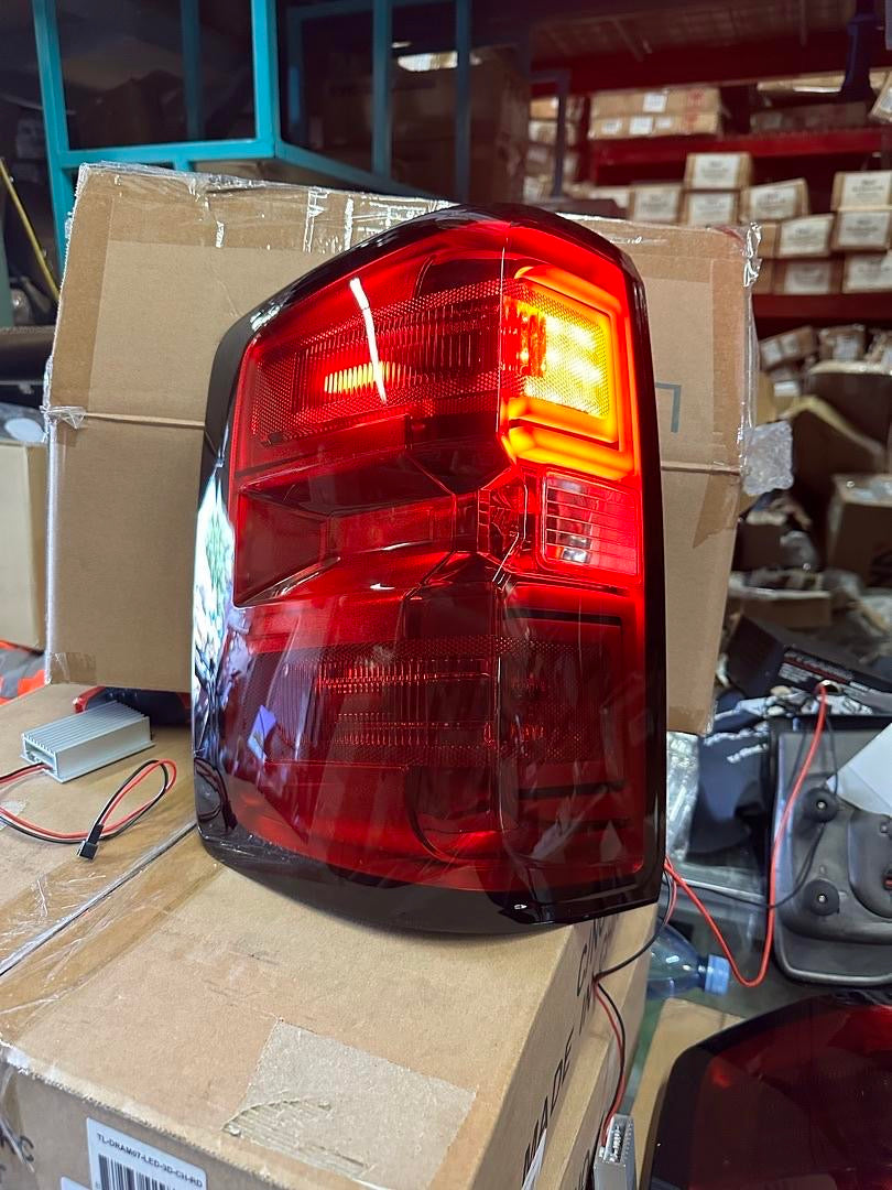 14-18 CHEVY SILVERADO 3D LED RED SMOKED TAIL LIGHTS