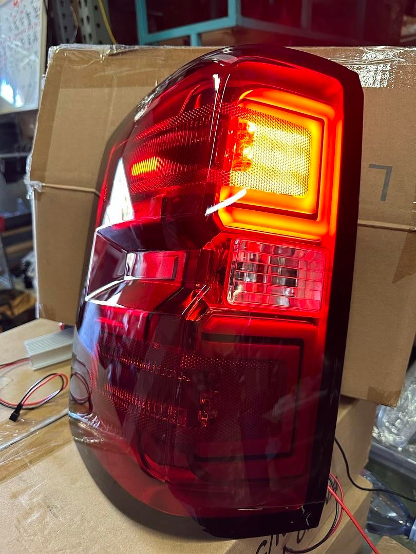 14-18 CHEVY SILVERADO 3D LED RED SMOKED TAIL LIGHTS