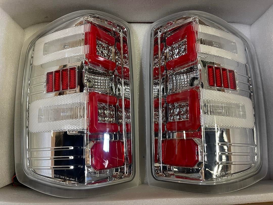 14-17 CHEVY SILVERADO RED 3D LED TAILLIGHTS