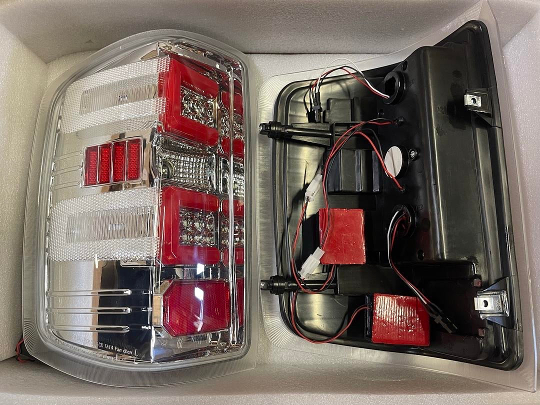 14-17 CHEVY SILVERADO RED 3D LED TAILLIGHTS