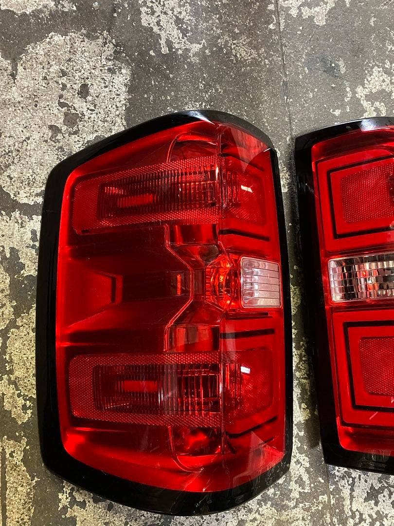 14-18 CHEVY SILVERADO RED OEM STYLE LED TAILLIGHTS