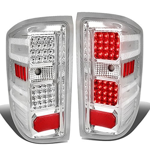 14-18 CHEVY SILVERADO LED CHROME CLEAR TAILLIGHTS