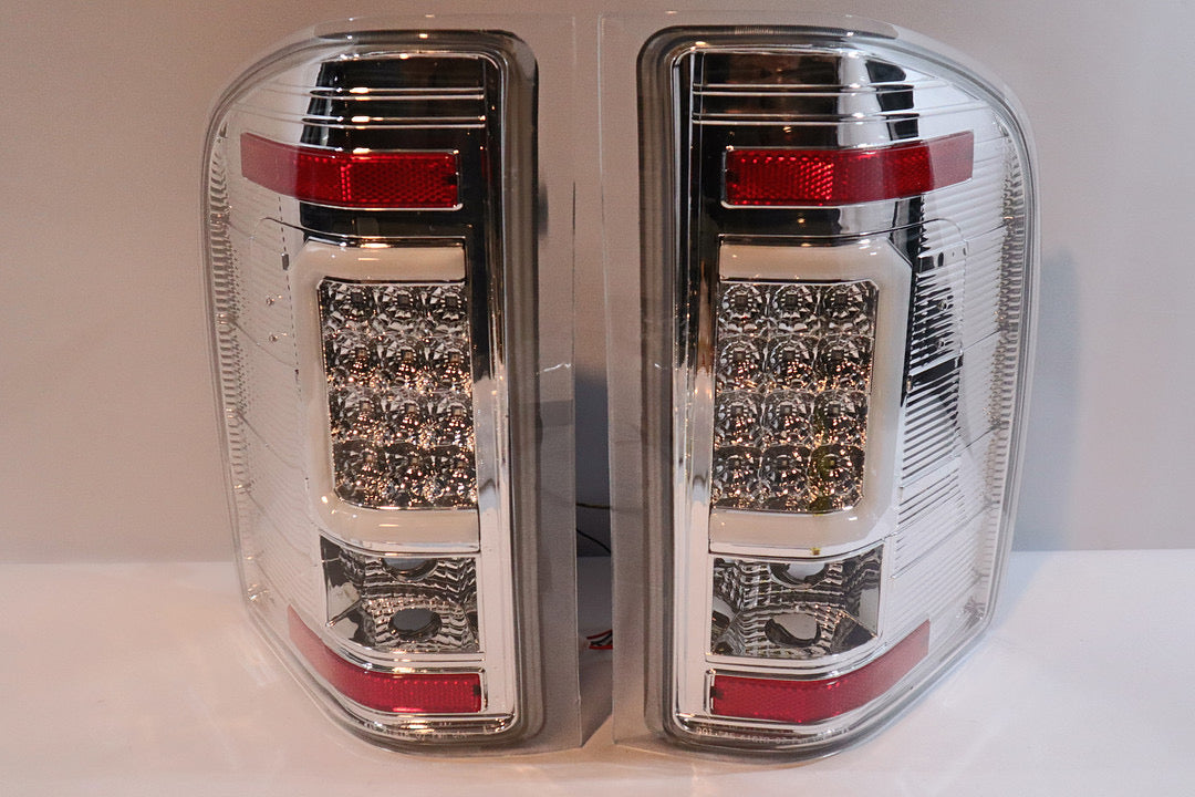 07-13 CHEVY SILVERADO CHROME CLEAR 3D LED TAILLIGHTS