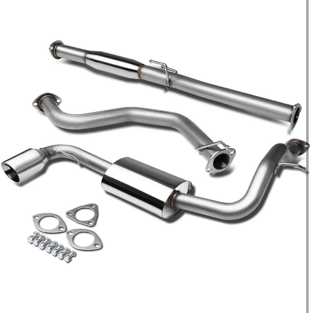 88-91 HONDA HATCHBACK CATBACK EXHAUST SYSTEM W 4.5' OD DOUBLED WALLED MUFFLER TIP