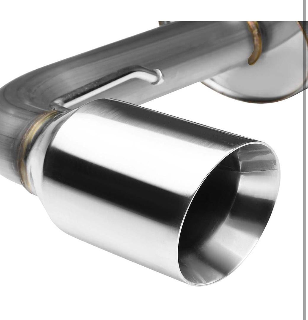 88-91 HONDA HATCHBACK CATBACK EXHAUST SYSTEM W 4.5' OD DOUBLED WALLED MUFFLER TIP