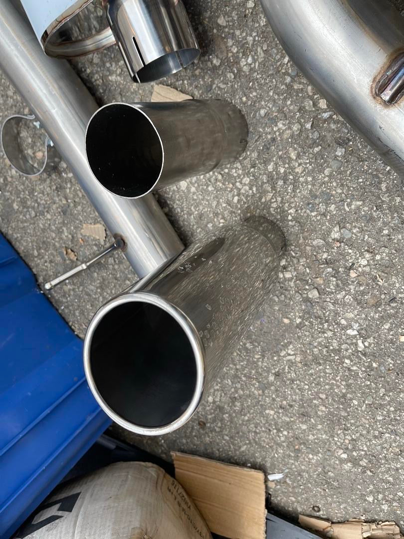 07-13 CHEVY SILVERADO / GMC SIERRA CATBACK EXHAUST SYSTEM STAINLESS STEEL CREW CAB EXTENDED CAB W 4' OD MUFFLER TIP
