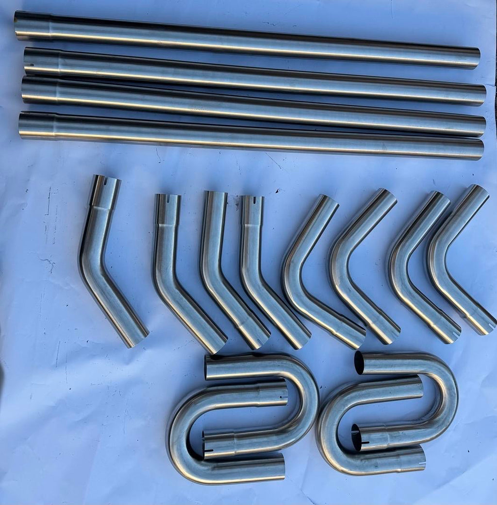 16PCS 2.5" INCHES STAINLESS STEEL UNIVERSAL EXHAUST PIPING DIY