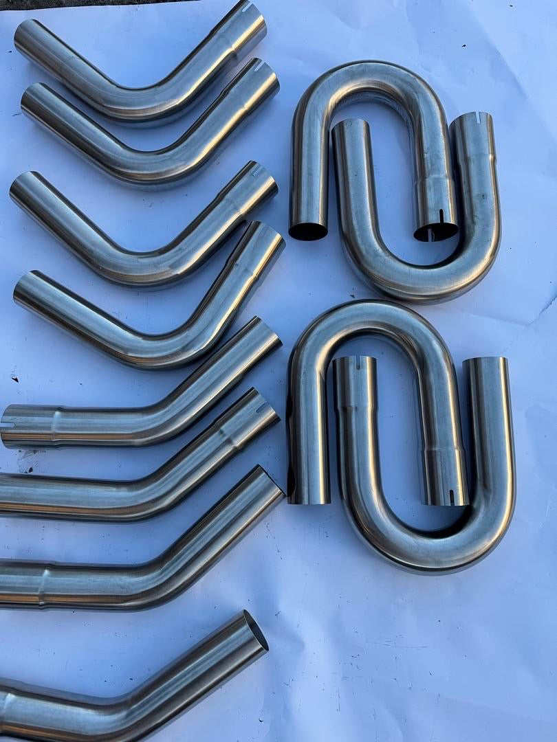 16PCS 2.5" INCHES STAINLESS STEEL UNIVERSAL EXHAUST PIPING DIY
