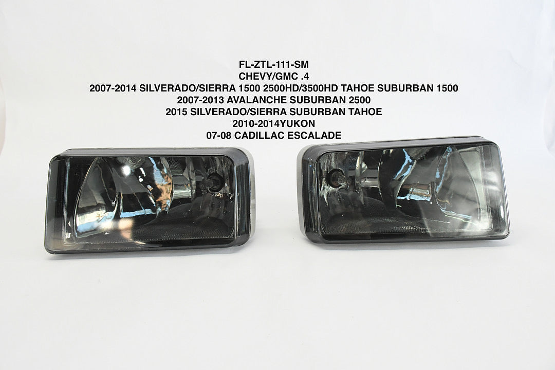 Front bumper smoked fog lights for 07-14 Chevy Silverado gmc Sierra suburban Tahoe Yukon 07-08 Escalade Luces antiniebla para brisa ahumados