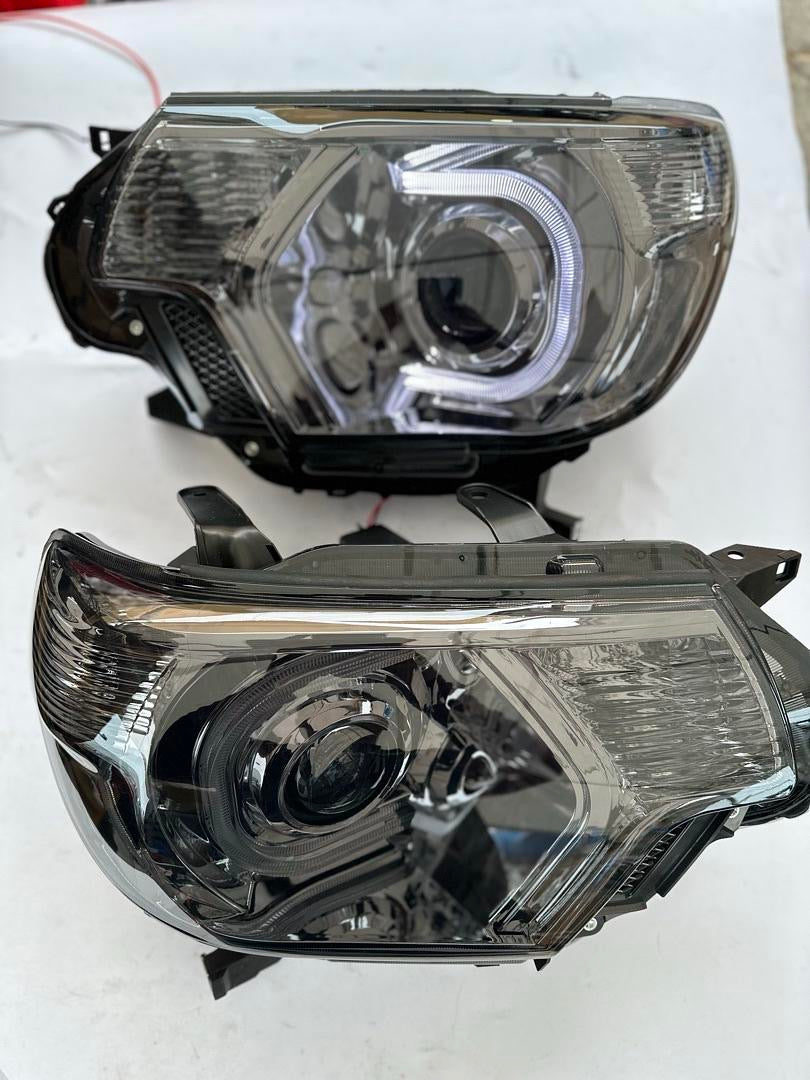 12-15 TOYOTA TACOMA 3D LED PROJECTOR HEADLIGHTS smoked clear