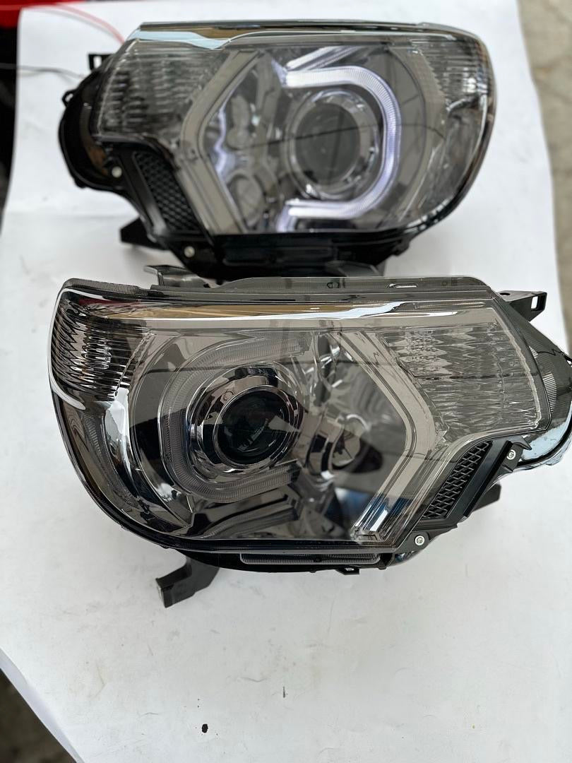 12-15 TOYOTA TACOMA 3D LED PROJECTOR HEADLIGHTS smoked clear