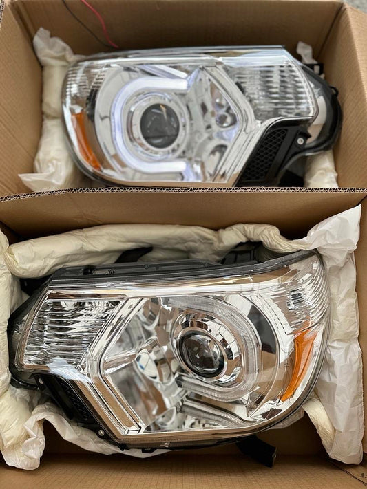 12-15 TOYOTA TACOMA LED 3D PROJECTOR chrome amber headlights