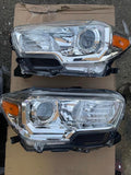 REFURBISHED 16-22 TOYOTA TACOMA OE-STYLE PROJECTOR HEADLIGHTS CHROME AMBER