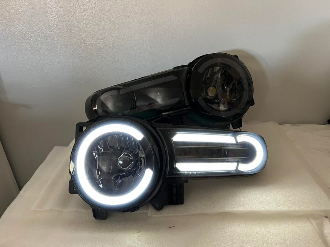 07-14 TOYOTA FJ CRUISER headlights black smoked amber